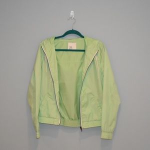 Zine light green light rain jacket